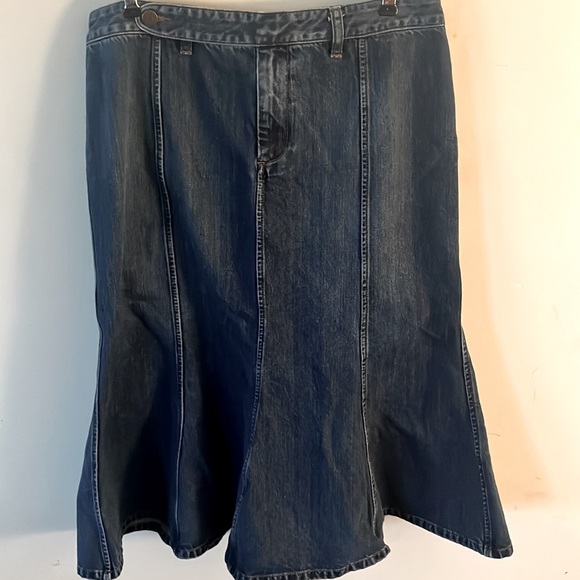 Lauren Jeans Co. Ralph Lauren Sz 10 Tulip Bottom   Boho Denim 100% Cotten - Picture 2 of 7